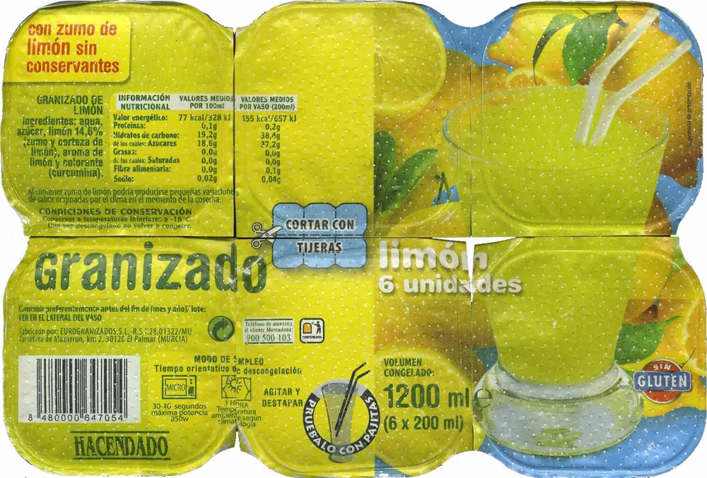 Granizado de limón