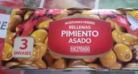 Aceitunas rellenas pimiento asado