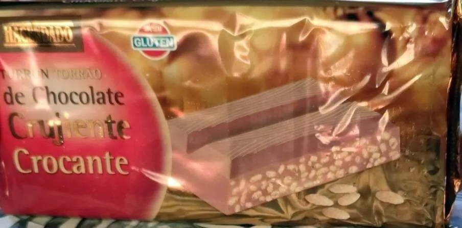 Turrón de chocolate crujiente
