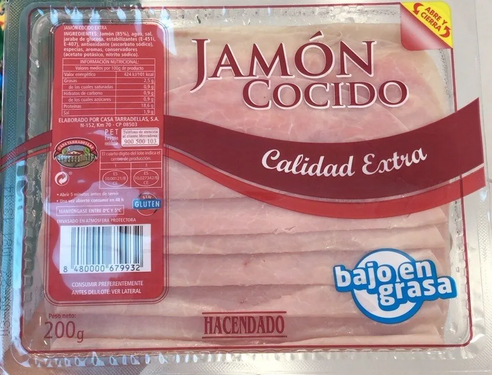 Jamon cocido calidad extra