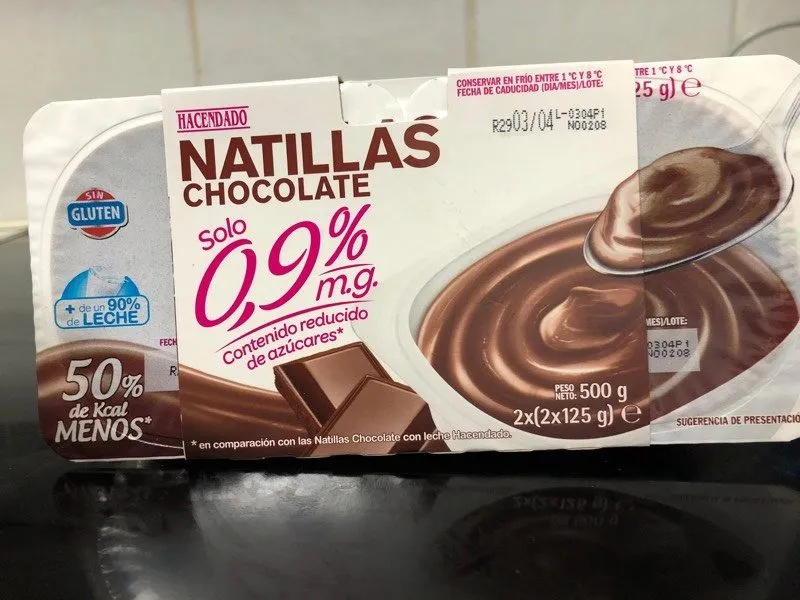 Natillas chocolate 0,9%