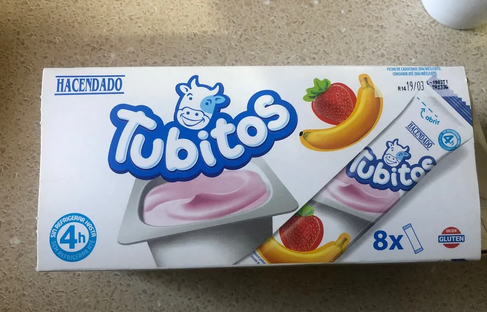 Tubitos fresa plátano