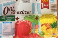 Gellytina de fresa, multifrutas y limón 0%