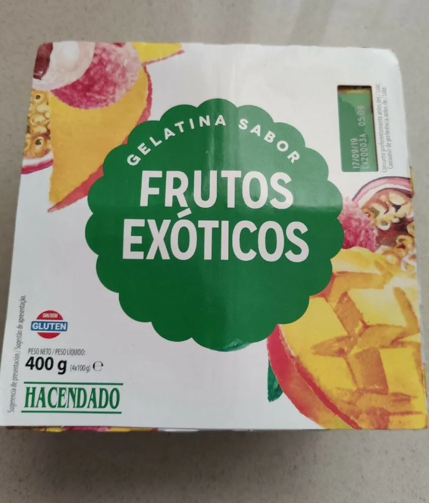 Gelatina sabor frutos exóticos