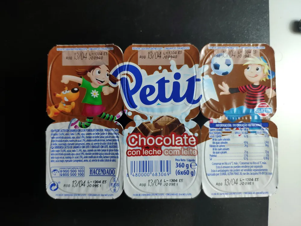 Petit chocolate con leche