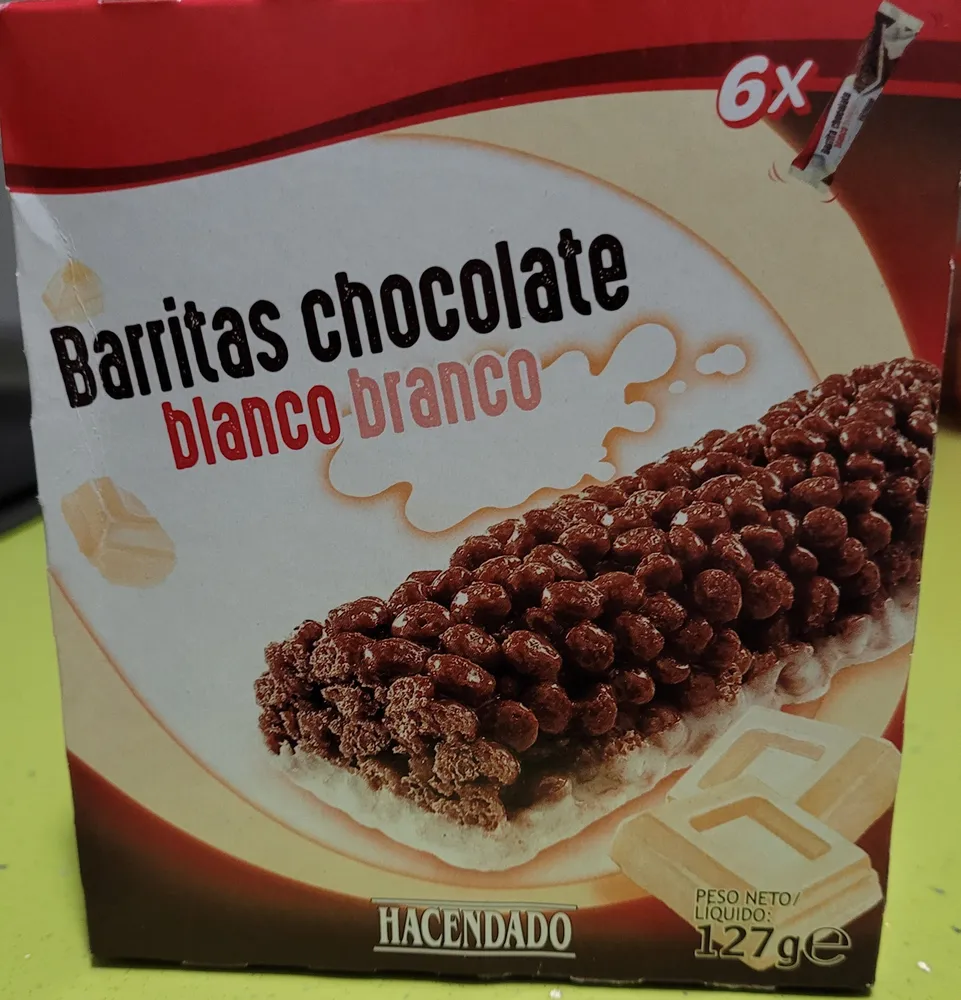 Barritas de chocolate blanco