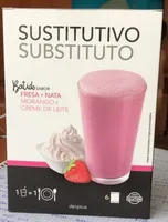 Batido sustitutivo sabor fresa y nata