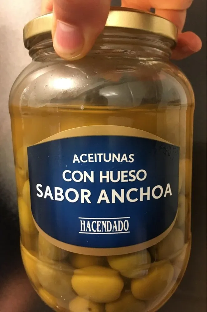 Aceitunas con hueso sabor anchoa