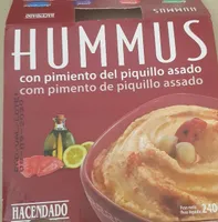Humus con pimientos del piquillo asados