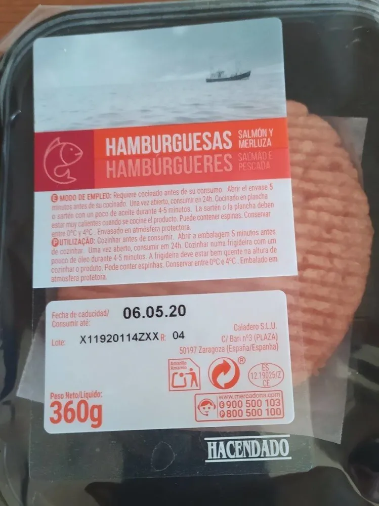 Hamburguesas salmón y merluza