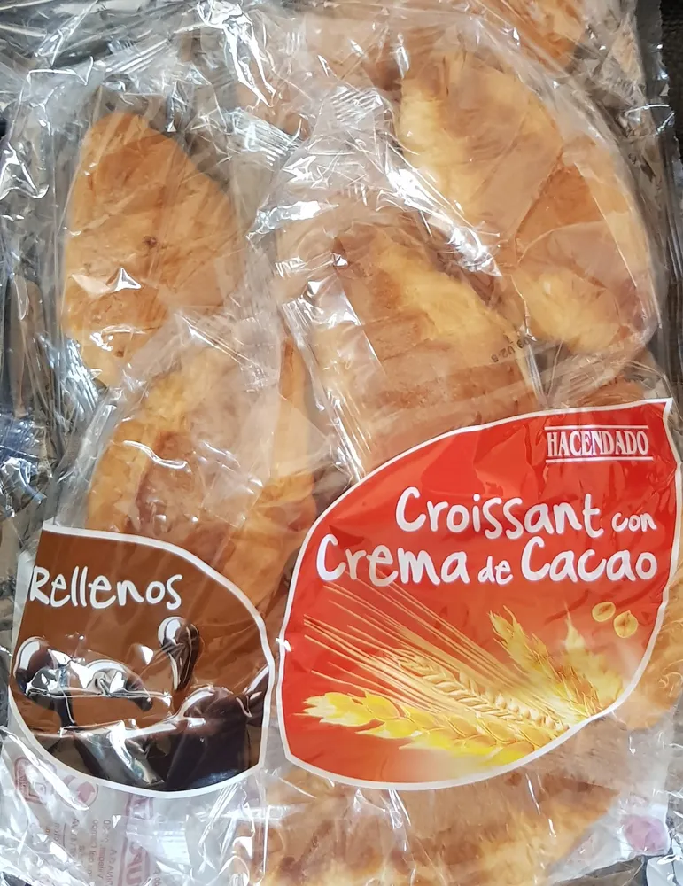Croissant con crema de cacao