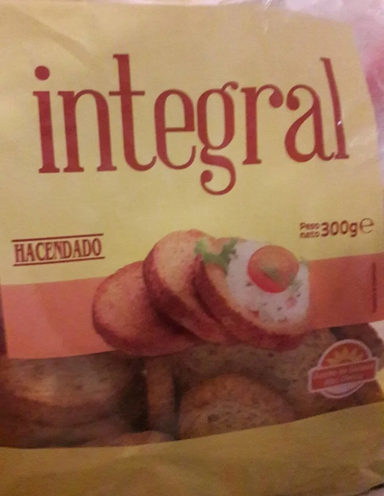 Pan tostado integral