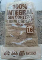 Pan de molde 100% integral sin corteza 0% azúcares añadidos