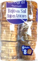 Pan tostado integral bajo en sal y azúcares