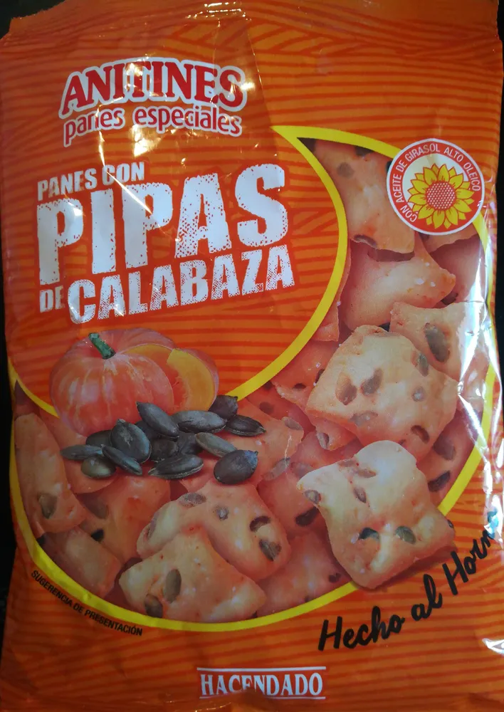 Anitines con pipas de calabaza
