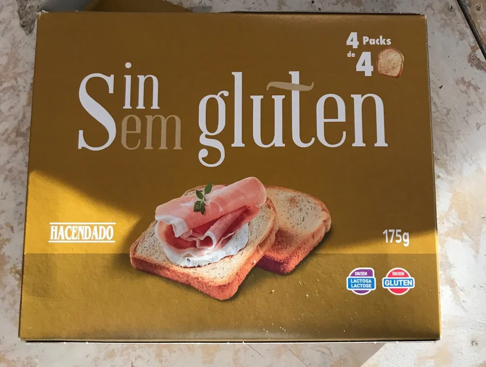 Pan tostado sin gluten