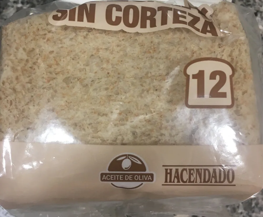 Pan integral sin corteza