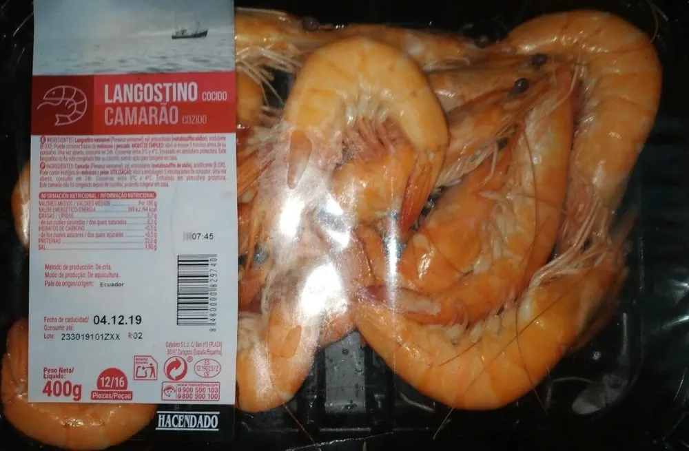 Langostino cocido