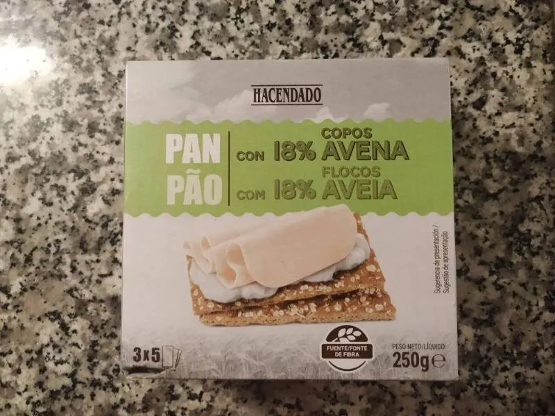 Pan con 18% avena