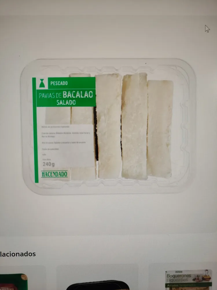 Pavias de Bacalao salado