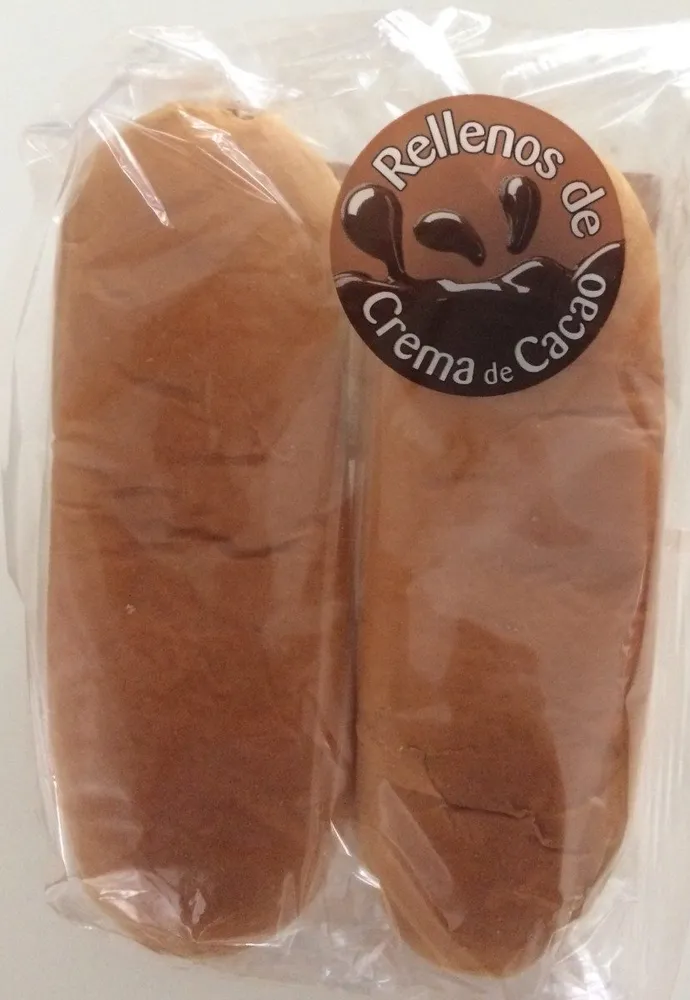 Bollo relleno de crema de cacao