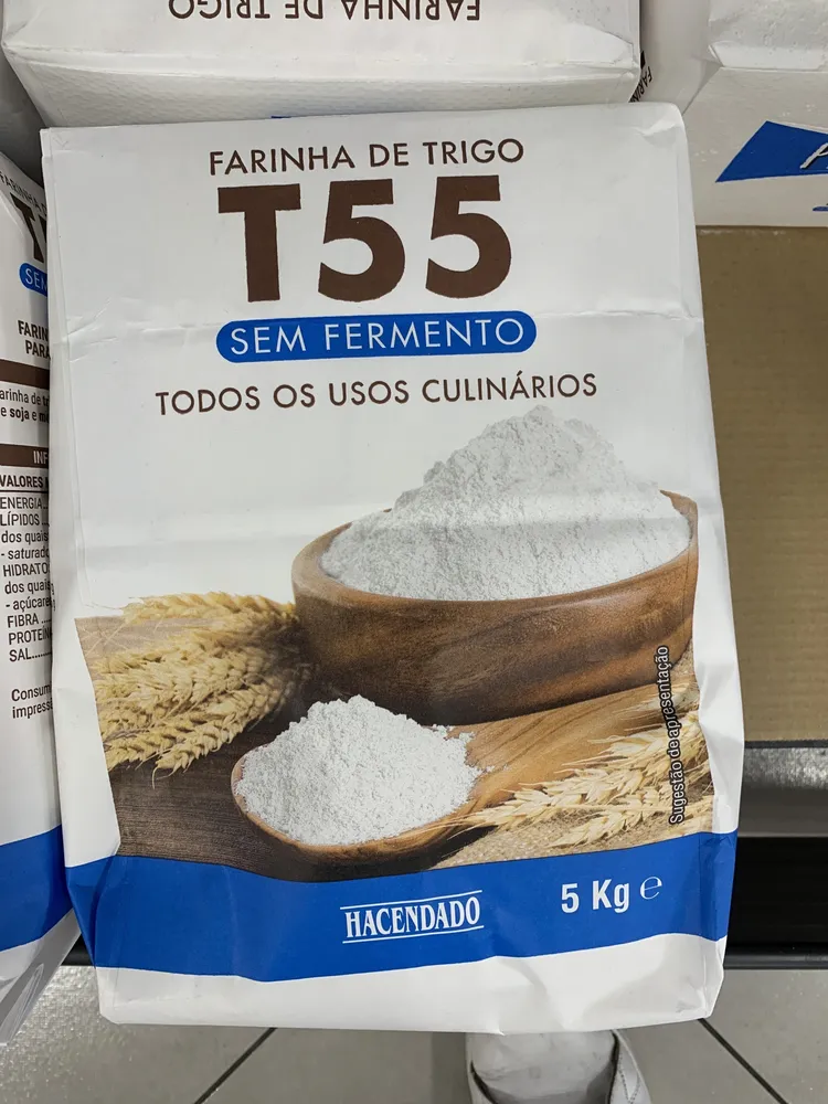 Farinha de trigo T55 sem fermento