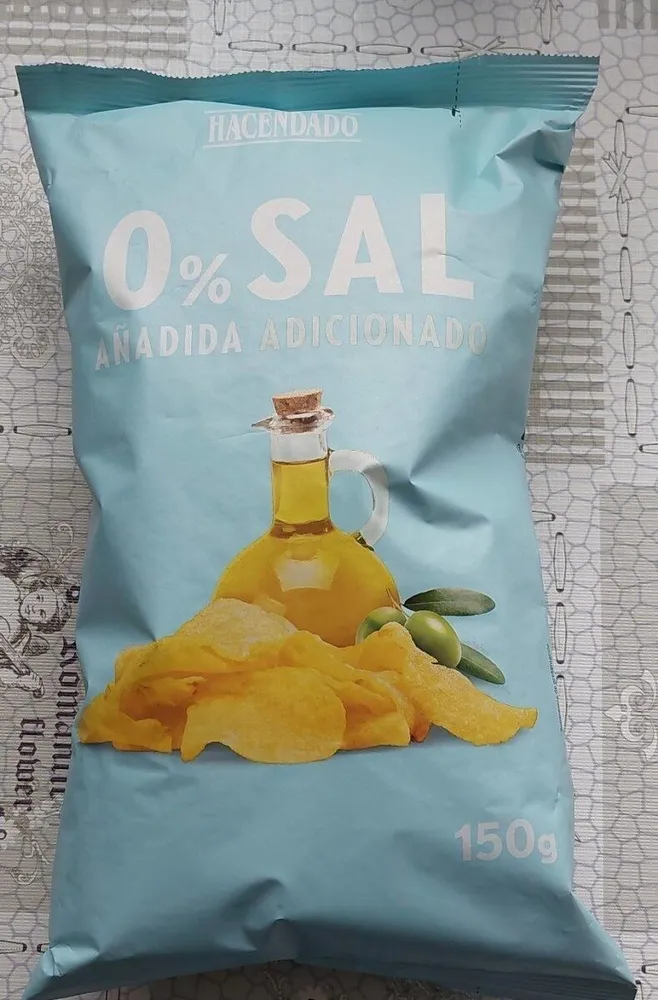 Patatas fritas sin sal añadida
