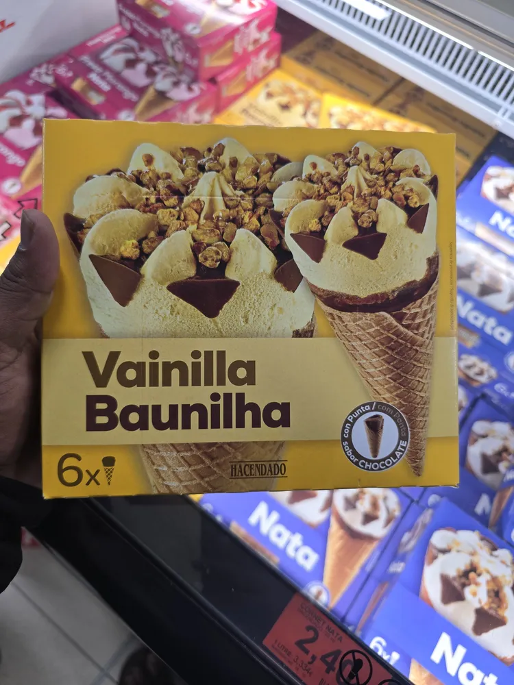 Conos de vainilla