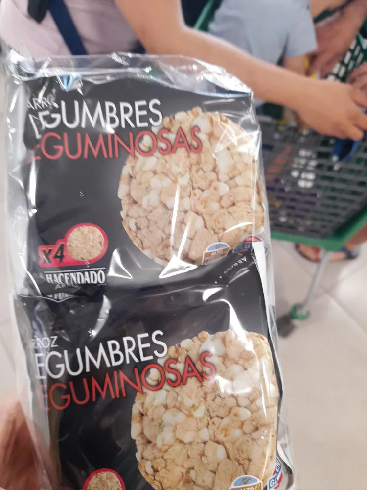 Tortitas de arroz y legumbres