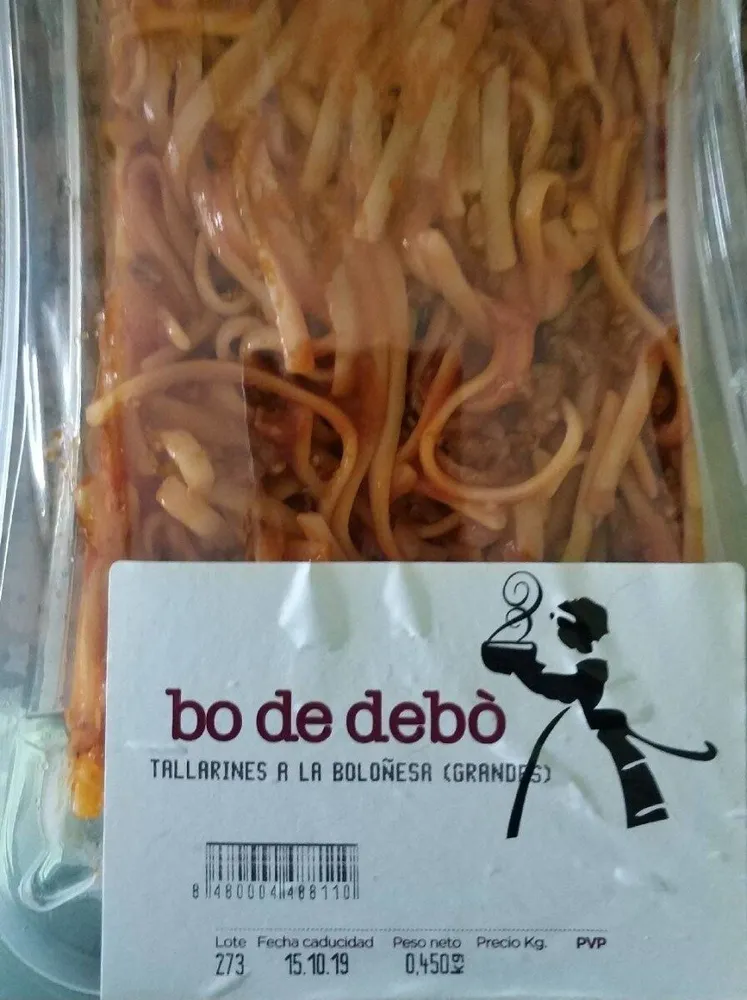 Tallarines con boloñesa