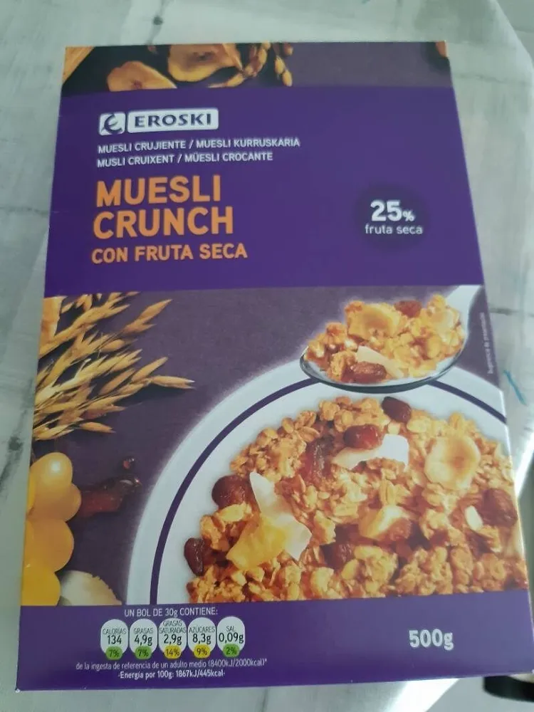 Muesli crunch con fruta seca