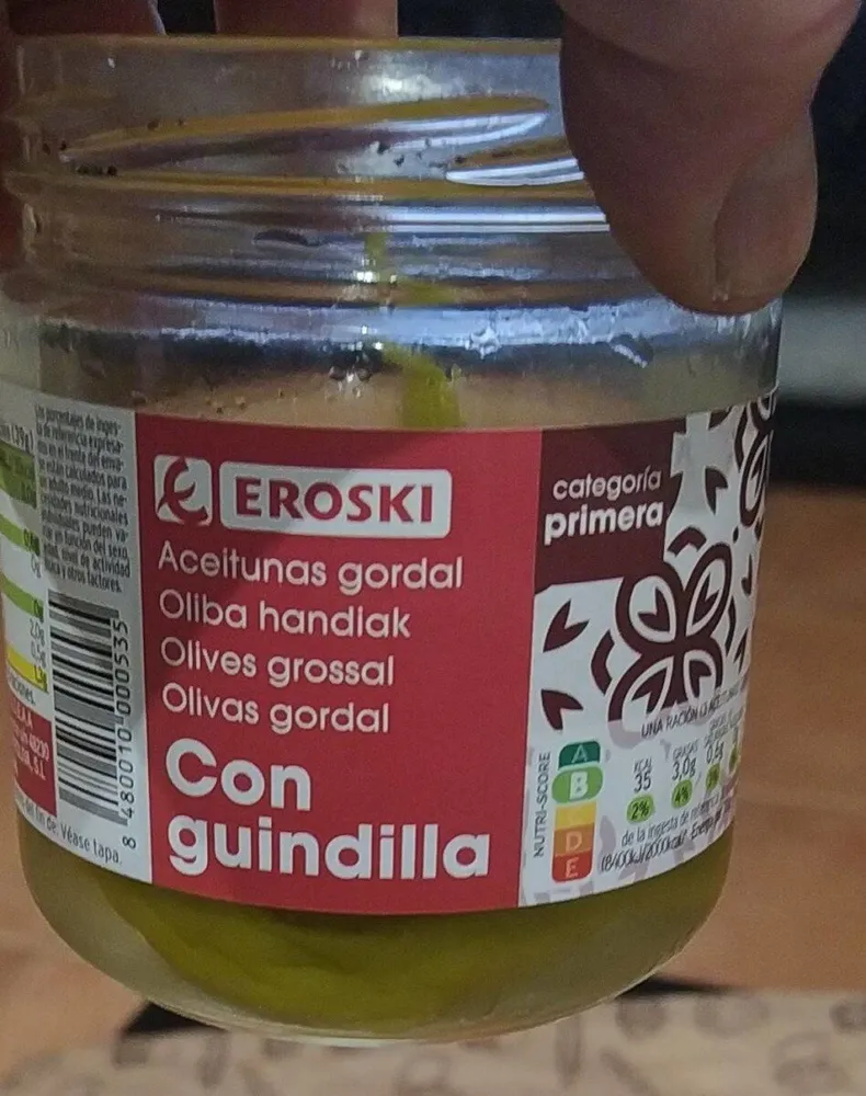 Aceituna gordal con guindilla
