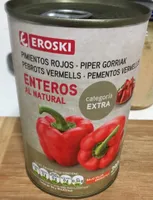 Pimientos rojos enteros al natural