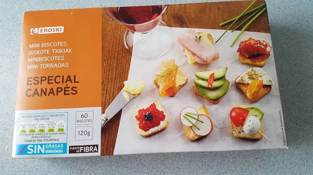 Mini biscotes especial canapés