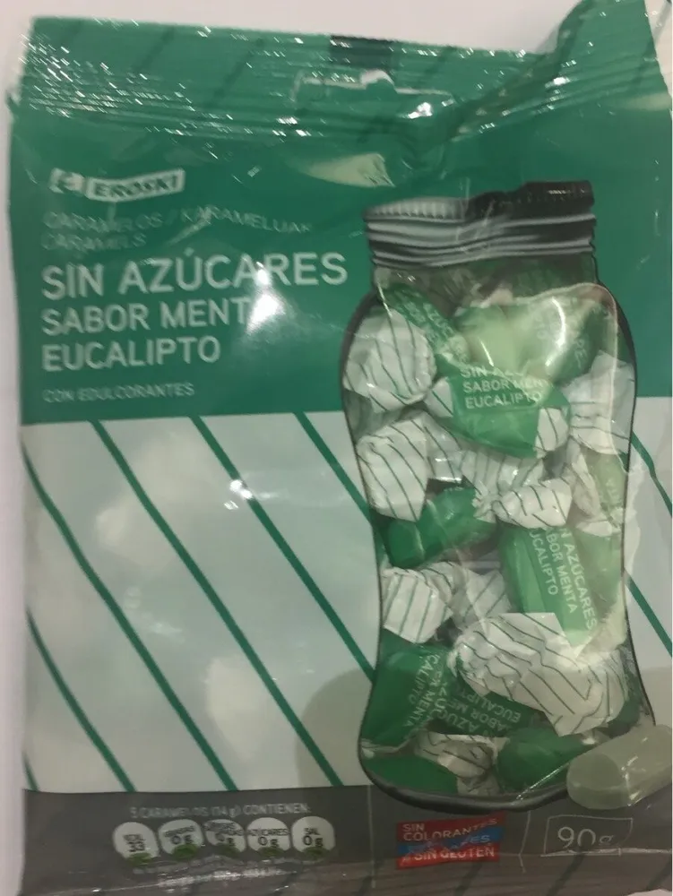 Caramelos sabor menta eucalipto sin azucares