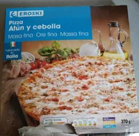 Pizza atún y cebolla