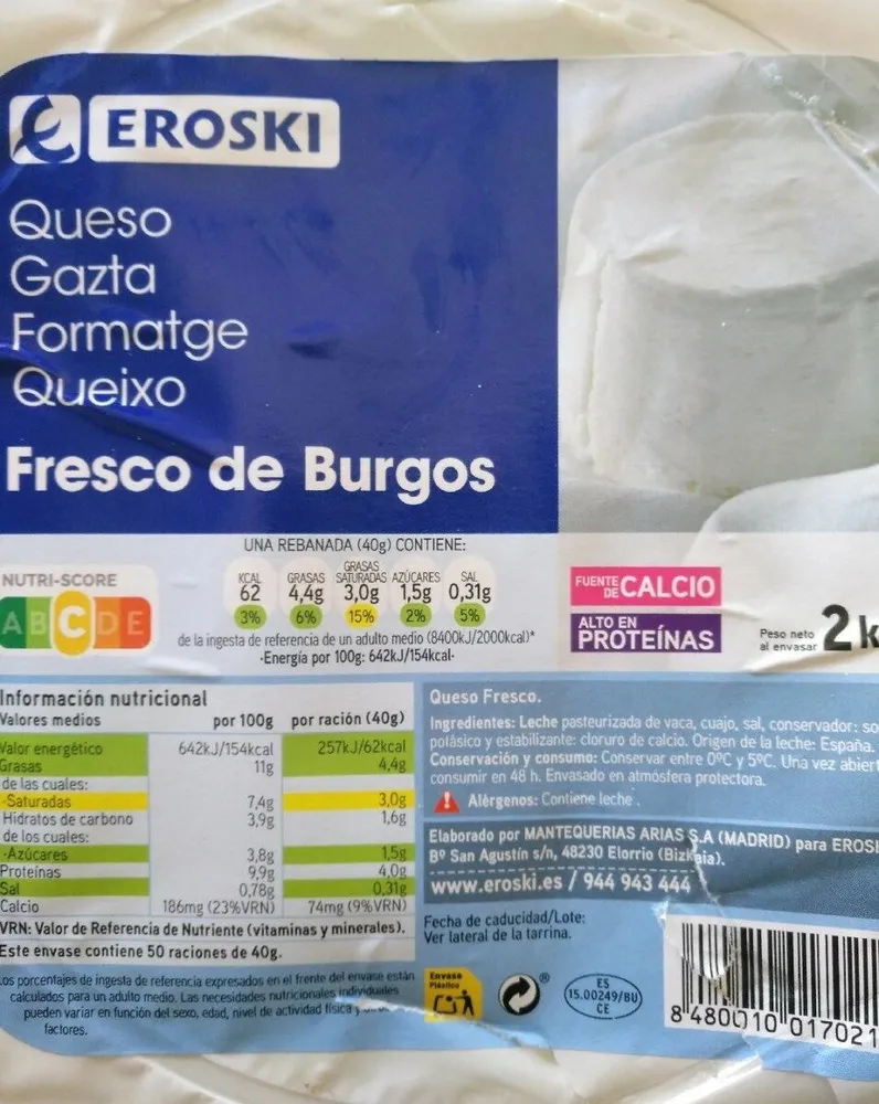 Queso fresco de Burgos