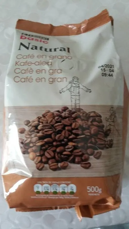 Café natural en grano