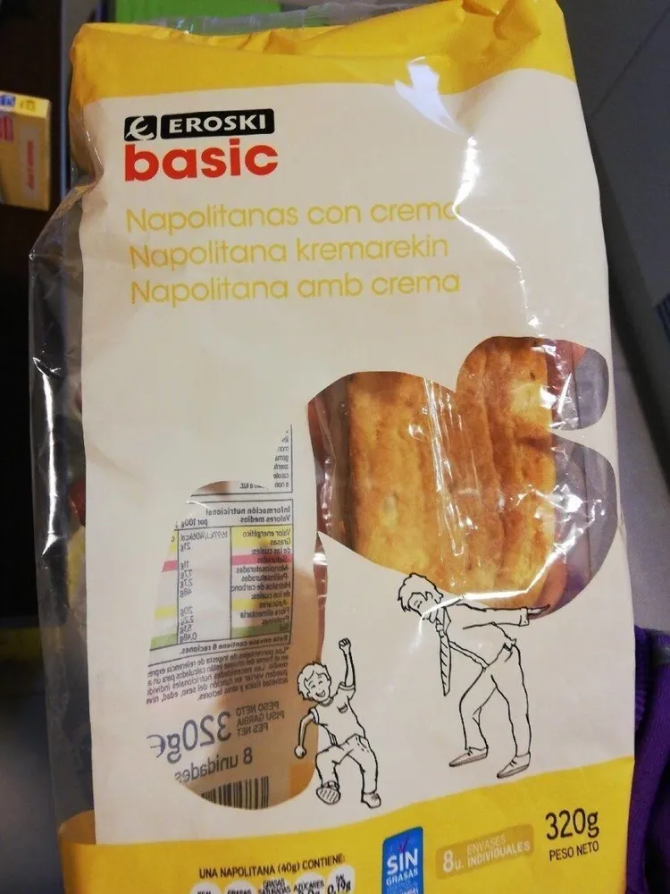Napolitanas con crema