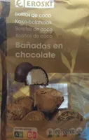Bolitas de coco bañadas en chocolate
