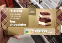Turrón praliné tres chocolates