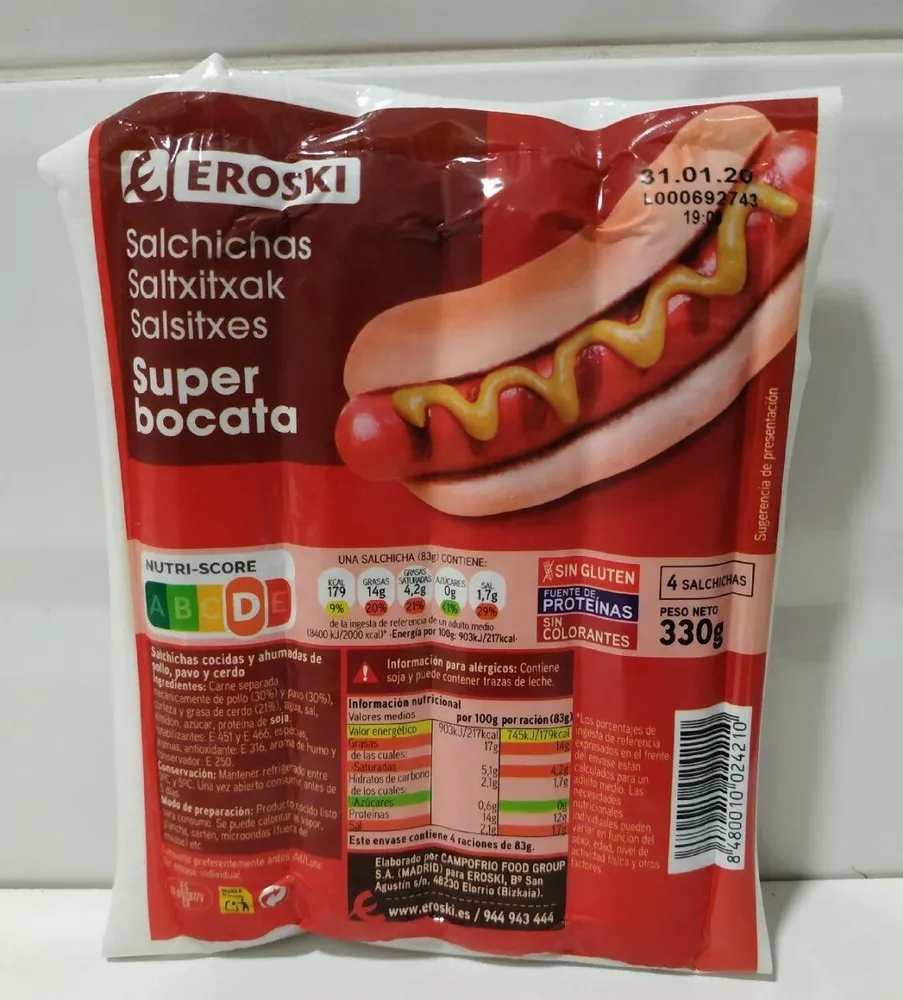 Salchichas super bocata
