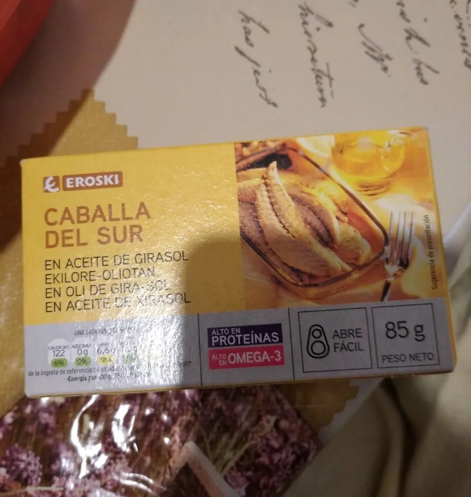 Caballa del sur en aceite de girasol
