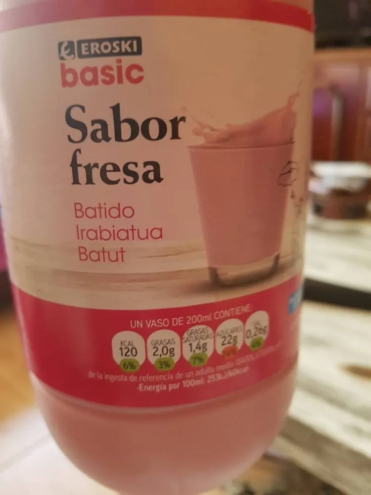 Batido sabor fresa