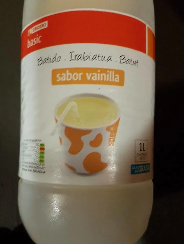 Batido sabor vainilla