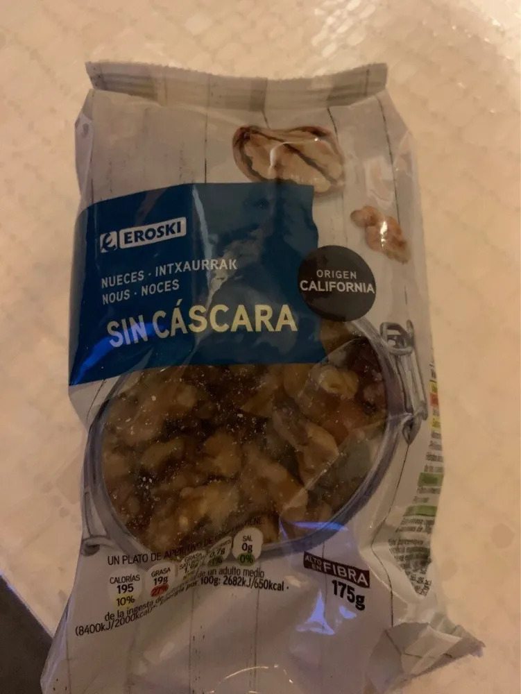 Nueces sin cáscara