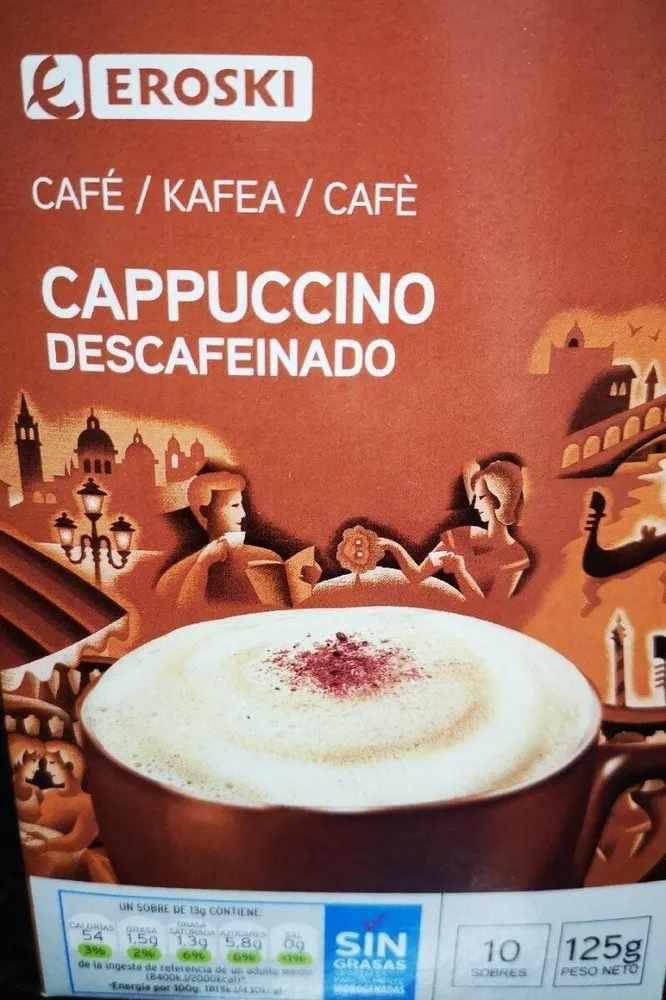 Café cappuccino descafeinado