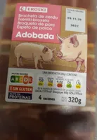 Brocheta de cerdo adobada