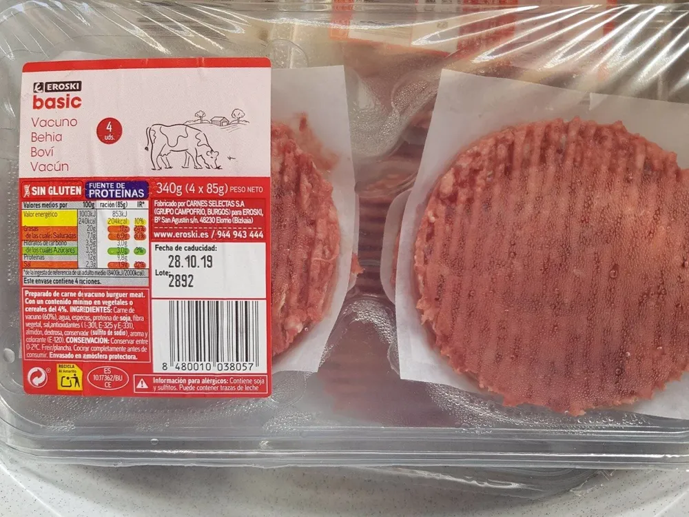 Hamburguesas vacuno