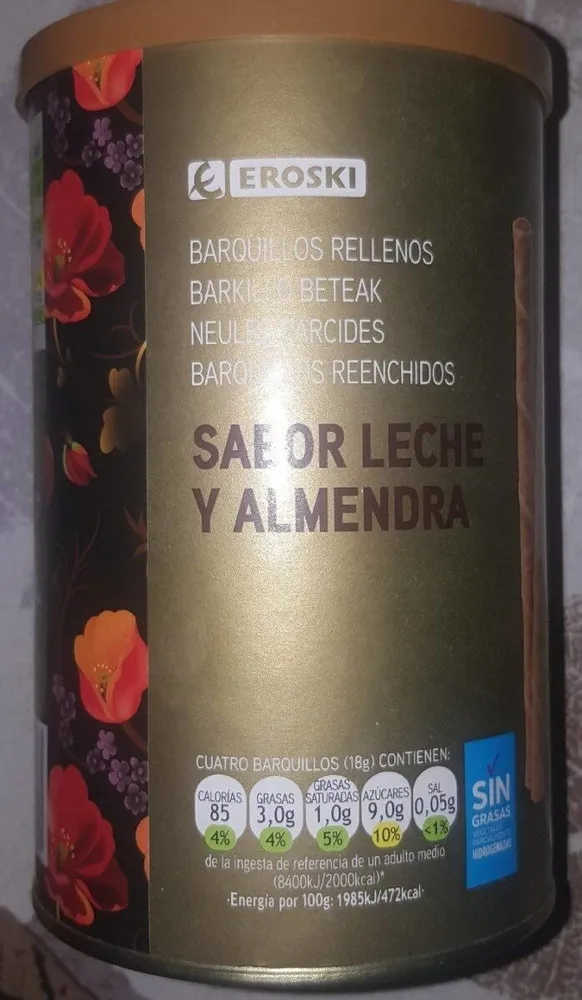 Barquillos rellenos